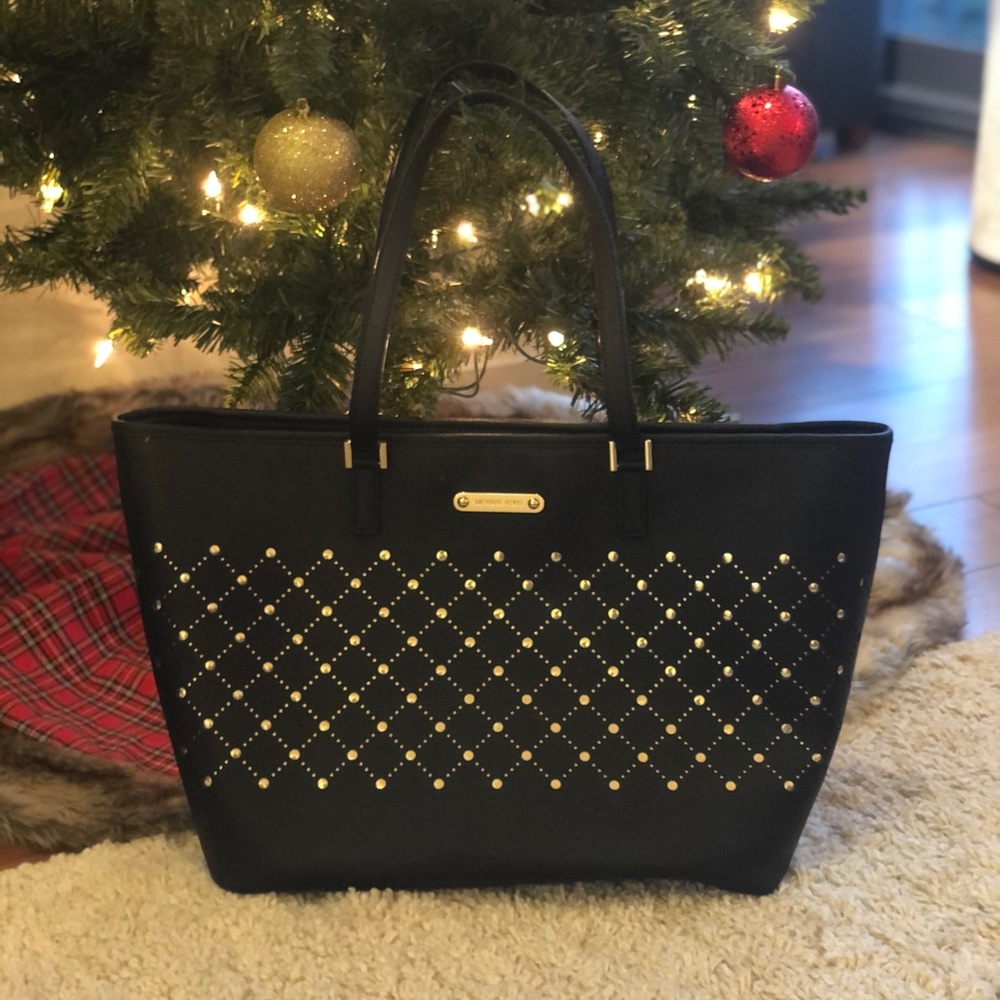 Michael Kors Black Tote with gold accents